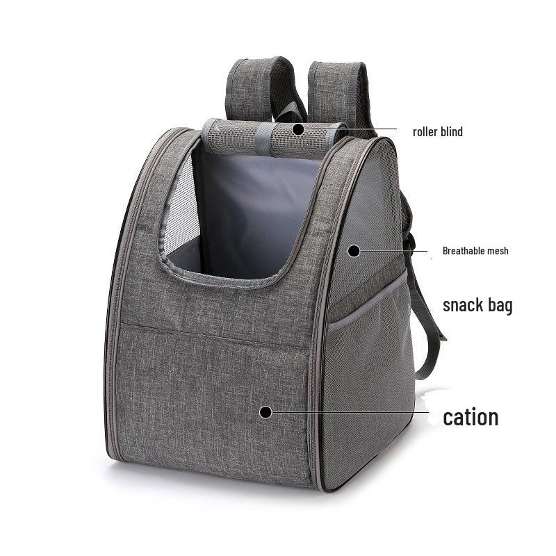 Large Capacity Double Shoulder Cat Carrier Backpack - Portable Pet Travel Bag for Outdoor Use