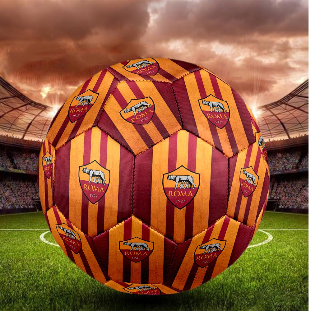 AS Roma Size 5 Football High Elastic Soccer Ball For Outdoor Competition Daily Training Play