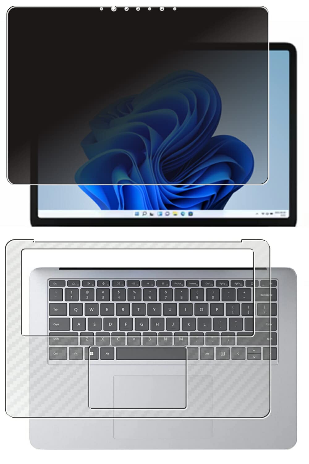 

из 2 Palm ClearView для Microsoft Surface Laptop Studio дюйм Защитная ЖК-пленка для защиты конфиденциальности Защитная пленка Сделано в Японии [Набор (Экран +