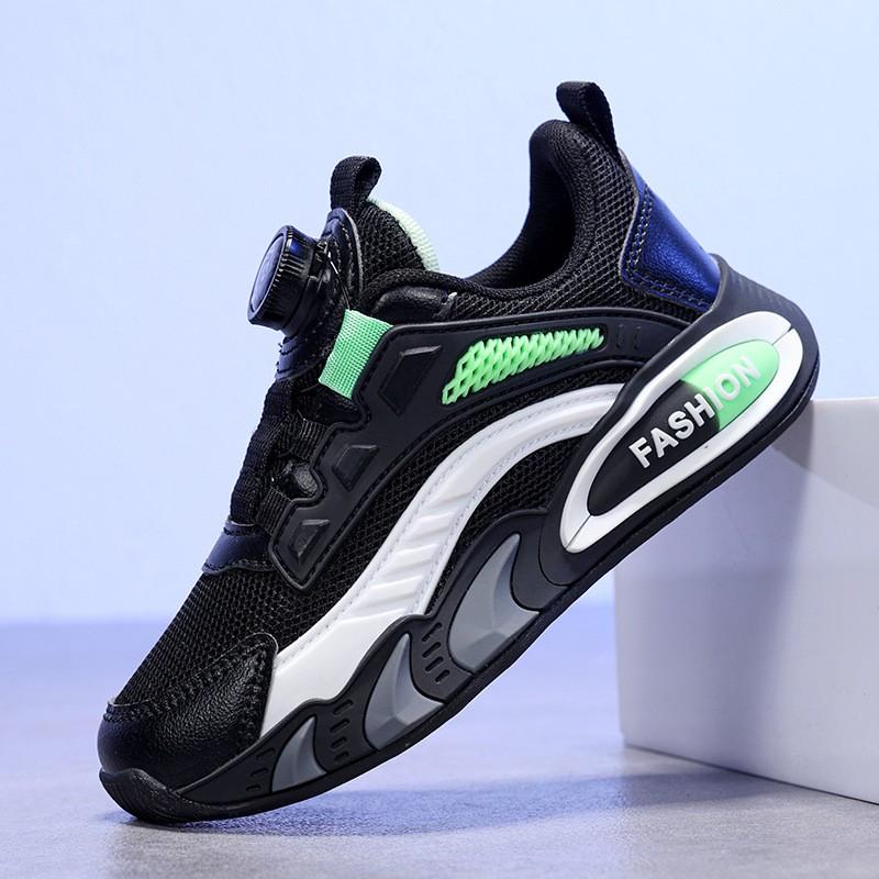Boys Running Shoes Fall Lightweight Breathable Mesh Upper MD Sole Kids Athletic Sneakers Size 28-39
