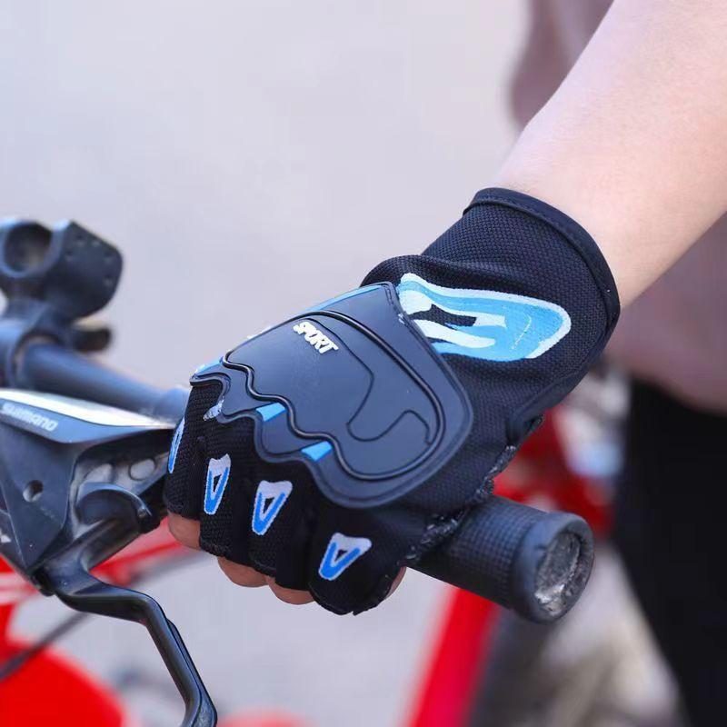 Men's Tactical Cycling Gloves Anti-Slip Driving Summer Fitness Gloves Breathable Protective Half Finger Sports Glove