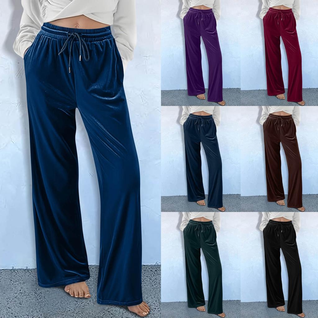 Women's Fashion Loose Drawstring Closed Waist Print  Casual Sports Pants Casual Pants