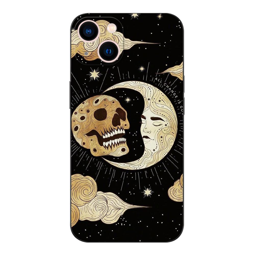 Black Tpu Case For Xiaomi mi 11i 5G Redmi Note 11 11S Pro PLUS 4G 5G Cover The Whimsy of the Moon