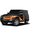 Outdoor Waterproof Car Cover Custom For Jeep Wrangler 2/4 Door Windproof Strap Single Door Zipper Snow Rain Dust Hail Protection