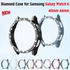 Double Diamond Case for Samsung Galaxy Watch 6 40mm 44mm Bling PC  Hollow Frame Protective for Galaxy Watch 6 Case Accessories