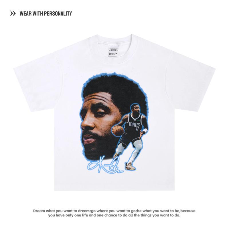 Kyrie Irving Αστέρας του Μπάσκετ Casual Μπλουζάκι με στάμπα Αμερικάνικο Ανδρικό και Γυναικείο Μικρή Λαιμόκοψη Κοντομάνικο