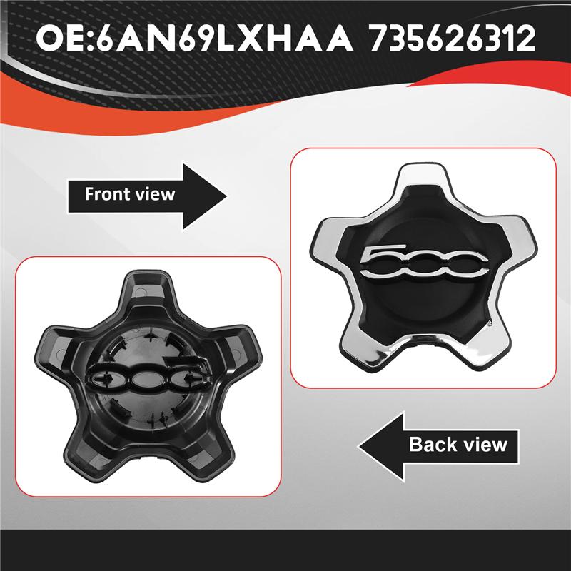 A51K-Car Wheel Center Cap Cover For Fiat 500X 2016- Dust Cover Car Accessories