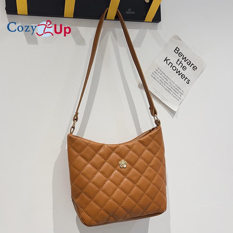 

Маленькая сумка Cozy Up Lingge с вышивкой нитками, классическая универсальная женская сумка-мешок коричневый