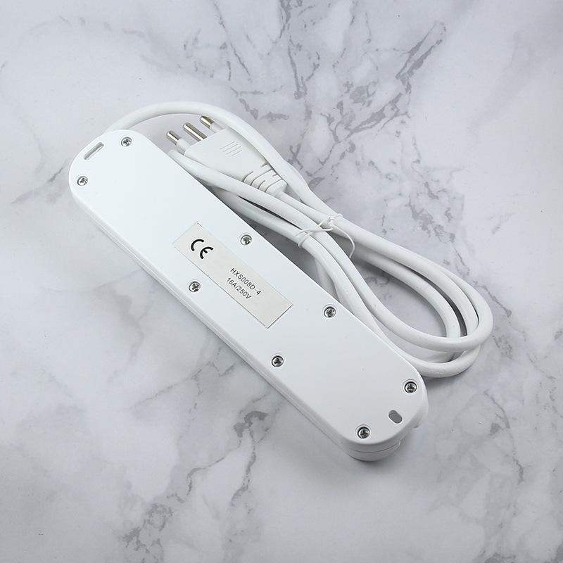 16A Double USB Italian-Style Power Strip, 1.5m Extension Cord