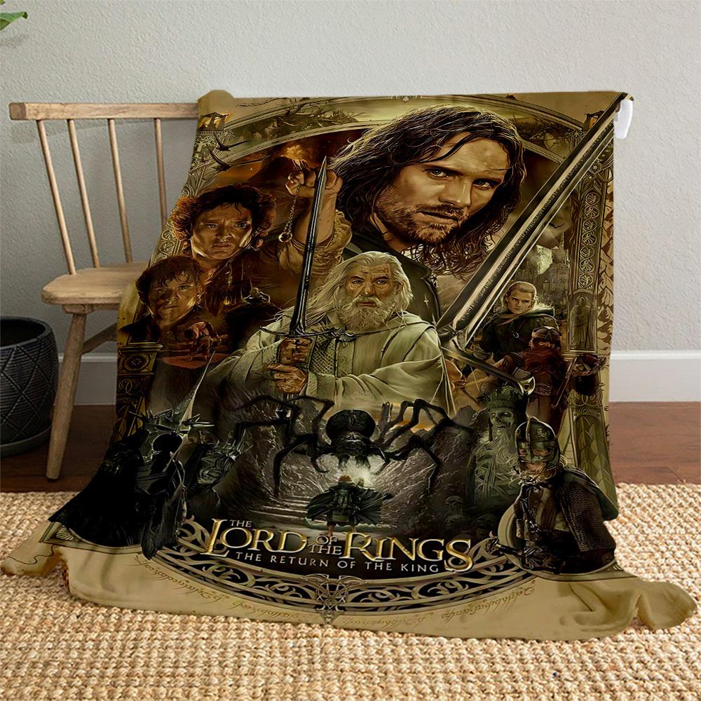 1PC Lord of the Rings Return of the King Outdoor Flannel Blanket Soft Plush Decor for Picnics, camping,Bedroom, Playroom, Office1160A