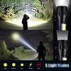 Torcia LED Ricaricabile ad Alta Potenza Mini Torcia Zoom Campeggio All'Aperto Lampada Forte Lanterna Impermeabile Torcia LED