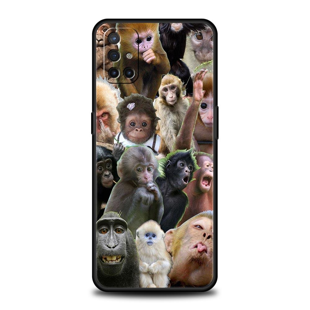 

Чехол для телефона для OnePlus 15 13 12 11 10 9 8 7T Pro 13T 13R 12R 10R 9RT 8T Nord 2T CE 2 3 5G Lite Мягкий чехол Милая забавная обезьянка OnePlus 8 Pro