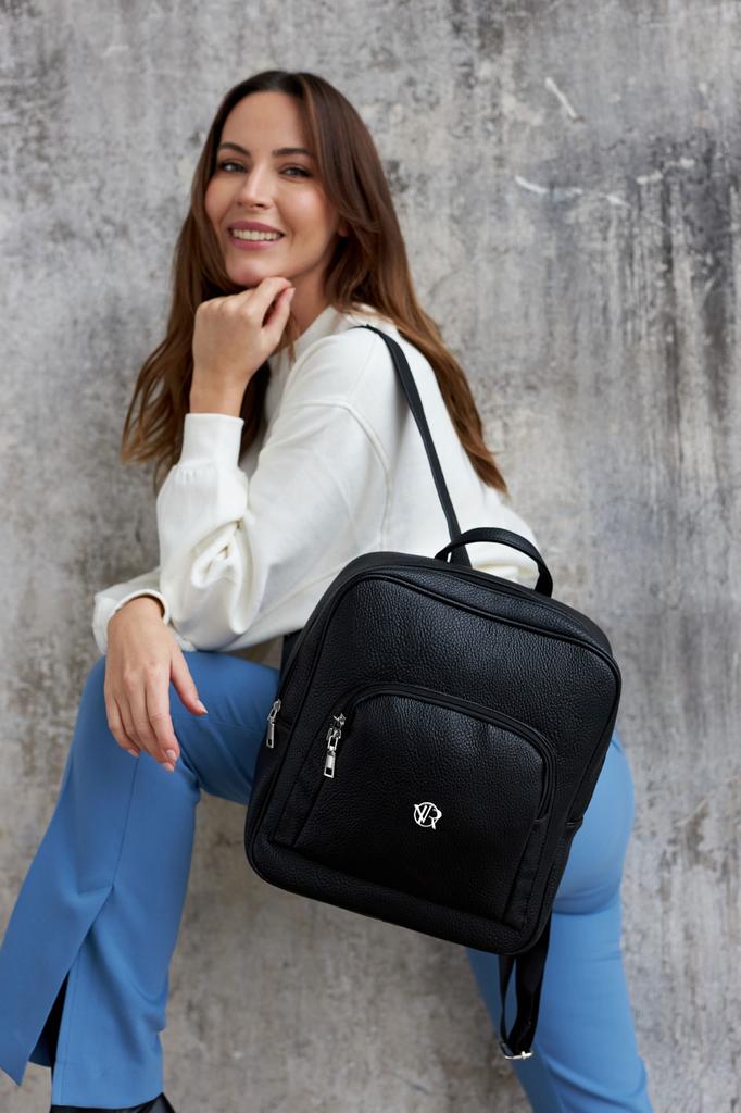 PU-Rucksack R-PL-29601-3646 Schwarz