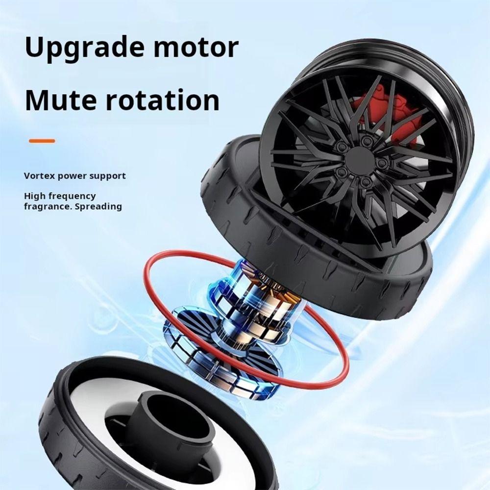 1Pcs Solar Powered Air Freshener Diffuser Simulated Wheels Auto Aroma Diffuser  Home Decor