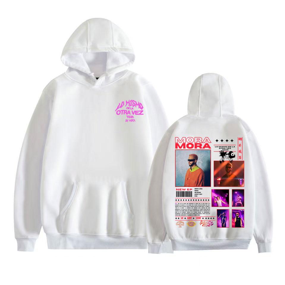 Rapper Mora Mirrodosis Album Tour 2025 Merch Hoodies Men's Clothing Retro High Street Sweatshirt Casual Fleece Bodywarmer Hoodie