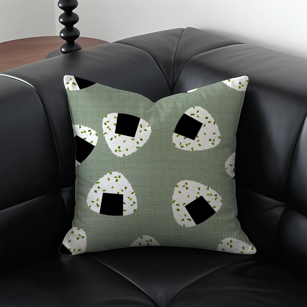 Ssushi Cushion Cover Pillow Case Antidustmite Invisible zipper silky plush cushion
