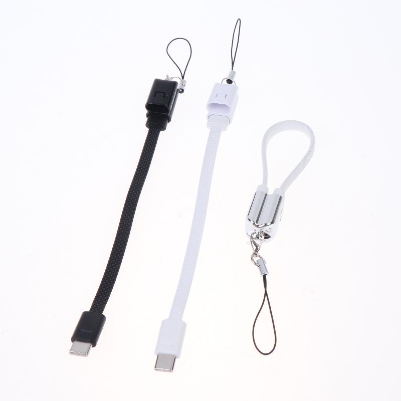 1 stk 60W USB Type C til Type C Kabel Data Kort Kabel For De Fleste Mobiltelefoner Rask Lading USB C til C Kabel Nøkkelring