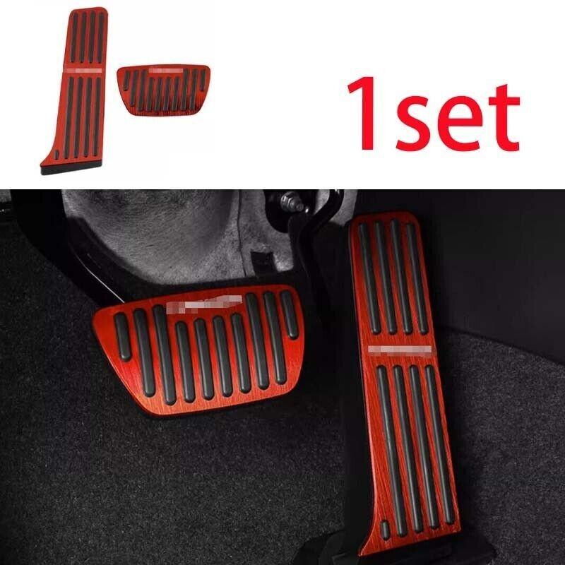 Alloy Red Brake Pedal Accelerator Pedal Cover Trim For Toyota Camry 2018-2023