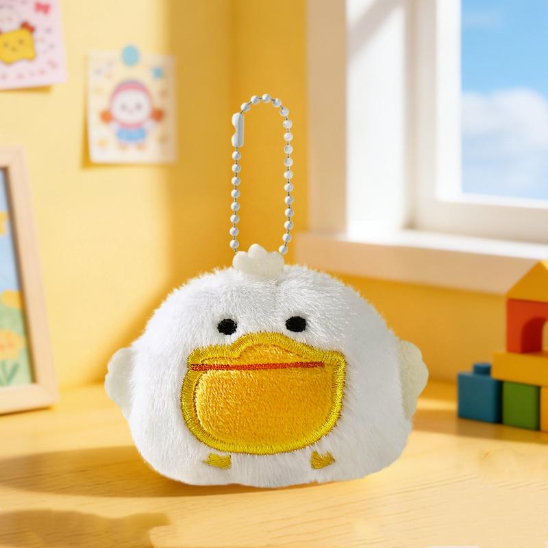 Cute Cartoon Plush Bird Keychain Creative Fashion Parrot Seagull Pendant Backpack Decoration Pendant Accessories Gift