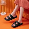 Double Buckle 4cm Thickness Ultra Cushioning Sandals Slippers Soft Slide Sandals Men Non-Slip Shower Shoes Bath Slippers Summer Beach Slides