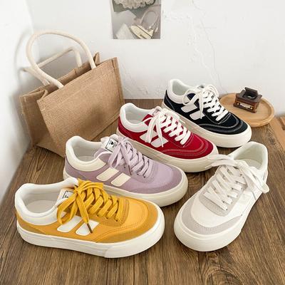 H988 American Hong Kong Style Retro Board Shoes Women's 2025 Spring and Autumn New Versatile Casual Platform Canvas Shoes Little White Shoes