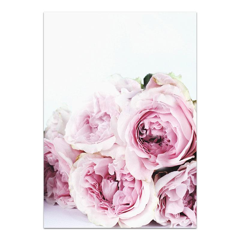 Rosa Blume Leinwand Malerei Nordic Tropische Pflanze Poster und Druck Sukkulenten Kaktus Wand Bild für Wohnzimmer Wohnkultur