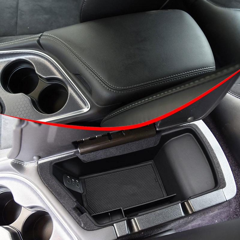 Auto Mittelkonsolen Organizer Fach für Dodge Challenger 2015 2016 2017 2018      ert Aufbewahrung Armlehnenbox