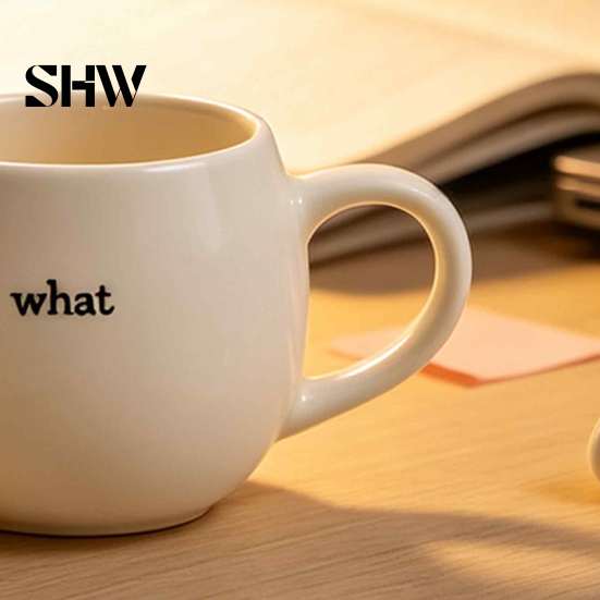 Easy to Clean Cup Hidden Message Coffee Mug, Minimalist Ceramic Tea Mug with Durable Drinking Handle, White Elephant Gifts for Women Men, Coworkers