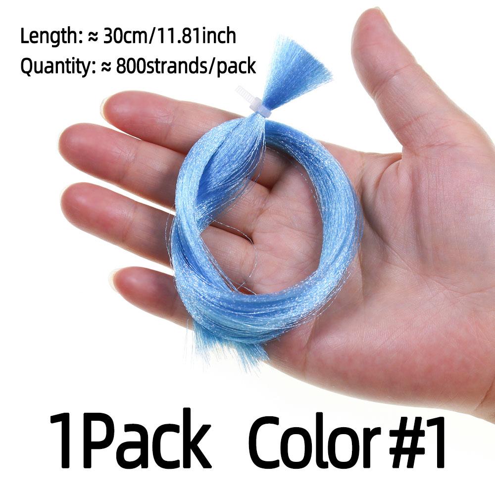 1Pack High Light Fluoro Fiber Fly Tying Material Ultra Fine Flashabou Tinsel For Streamer Bass Trout Sea Fishing Lures Baits