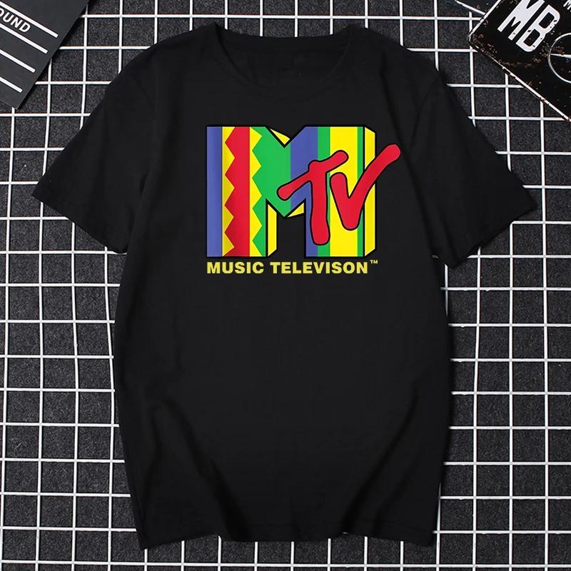 Pánské oblečení Retro tričko Vintage Rock Hip Hop Televizní tričko Léto Unisex Ležérní tričko Mtv Hudební televize Grafická trička Trička