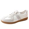 Abs Classic Lace-up Flat Bottom Casual Women's Splicing Retro Versatile Sports Little White Shoes Women