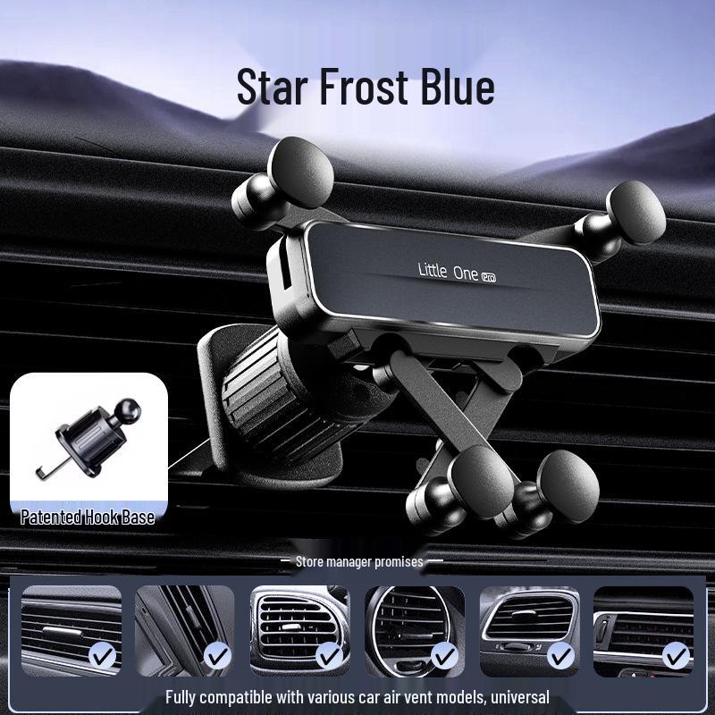 Cartoon Car Air Vent Phone Holder with Rotating Mini Gravity Design