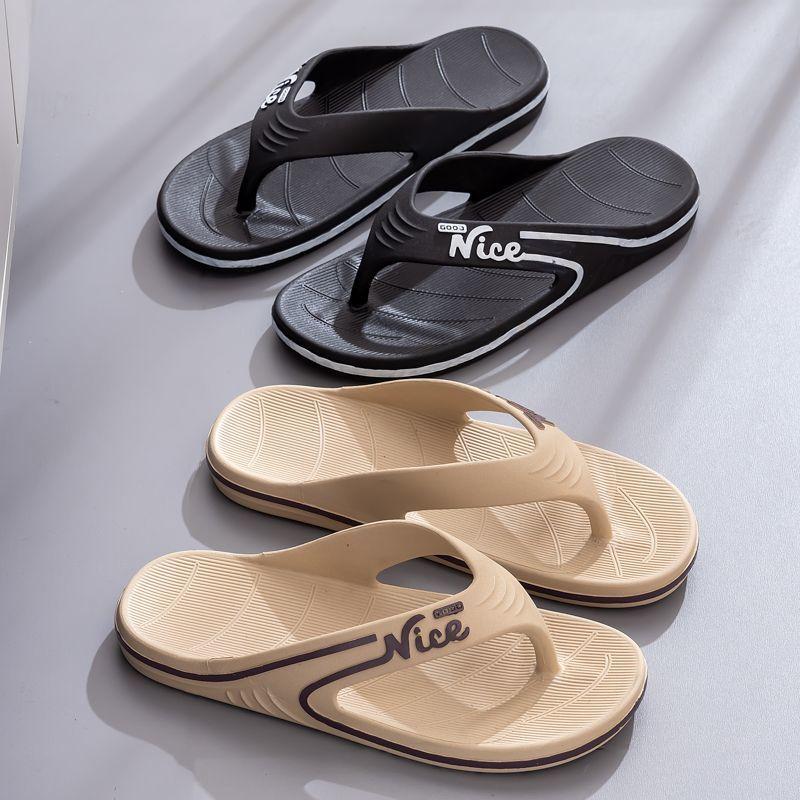 New 2025 Trendy Mens Beach Flip Flops Non-Slip Soft Sole Casual Sandals Outdoor Slippers