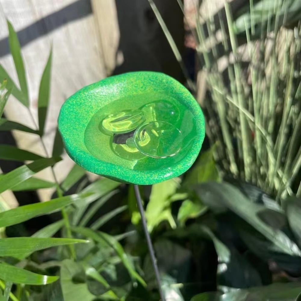 

Butterfly Mixer Bee Drinking Water Station Flower Hummingbird Bird Food Feeder Drinker Garden Supplies Drinking Water Cup зелёный