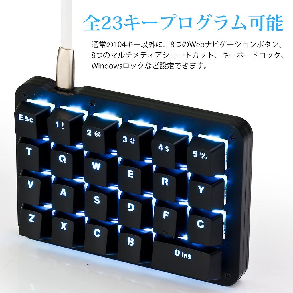 Koolertron Macro Gaming Mechanical Keyboard Customizable Fully Blue Mini Keyboard with Numeric Keypad and Shortcut Portable Wired Keyboard for Video