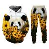 Autumn Animal Cute Panda 3D Printed Hoodie Suit Men Sweatshirts Sweatpants Casual Fashion Two Piece Tracksuit Set Man Clothing