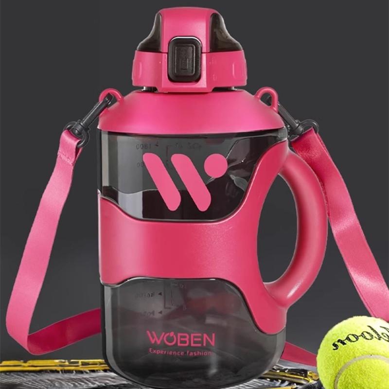 

2200 мл высококачественная спортивная бутылка для воды с ремешком портативная прочная бутылка для питья для спортзала фитнеса на открытом воздухе скалолазания пикников 2200ML красный