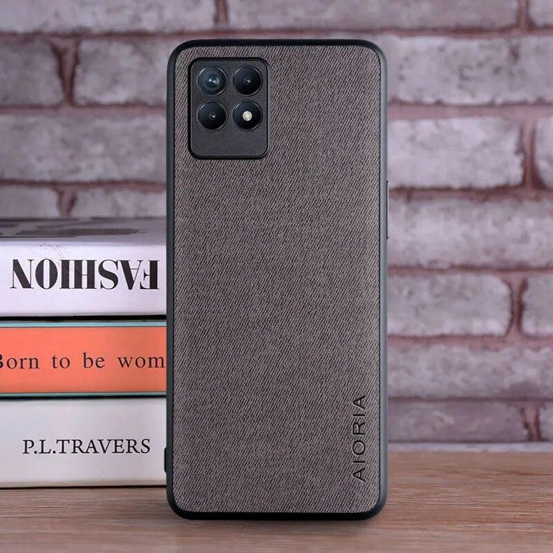 Hülle für Oppo Realme 8i coque Luxus Textil Leder weich hart capa Handyhülle für oppo realme 8i Hülle funda