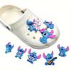 Stitch Hole DIY PVC Shoe Charms: Soft Rubber Garden Shoe Buckles and Decorative Accessories