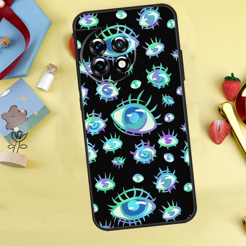 Eyes Pattern Case For OnePlus 15 13 12 11 9 10 Pro 13T 13R 12R 10T 8T Nord 5 CE 3 4 2 Lite N20 N30 Cover