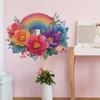 Rainbow and Blooming Flower Living Room, Bedroom Home Decoration and Beautification Wall Stickers