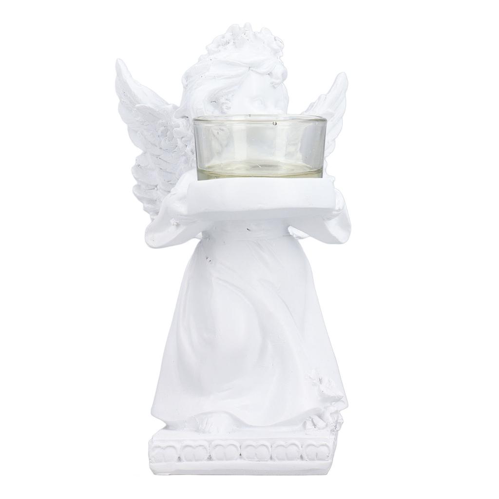 Angel Candle Holder Retro Cute Romantic Decorative Figurine Tealight Holder for Living Room Office