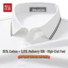 Hodo Men's Cotton-Silk Blend Long Sleeve Polo Shirt