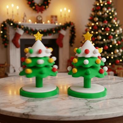 Detachable Rotating Christmas Tree 3D Printed Christmas Tree Stress Relief Toy  Party Supplies