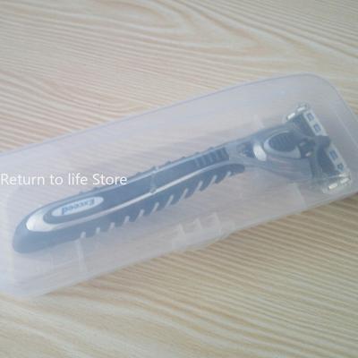 Men Universal Shaver Storage Box Handle Box Full Transparent Plastic Case Razor Boxs Eco-Friendly PP Shaving Box High Quality