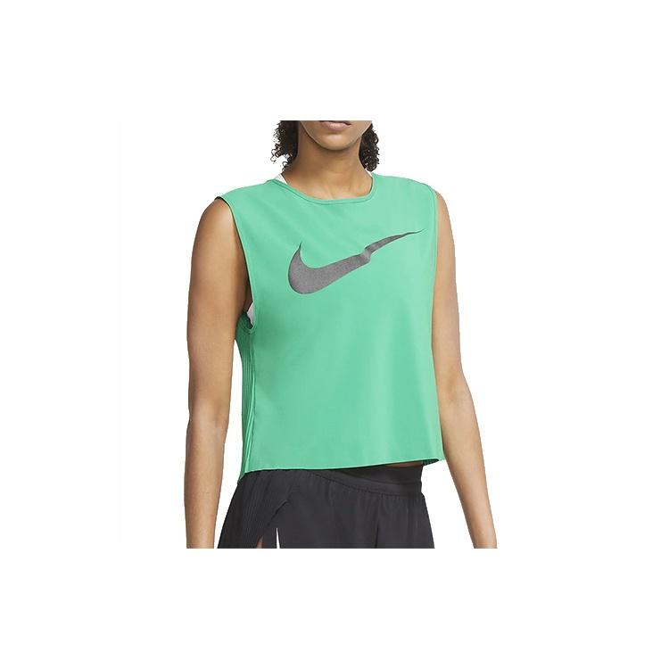 (WMNS) Nike AS W NK Run DVN TANK PLEATED LUCKY Green Women s CZ2836-310 L