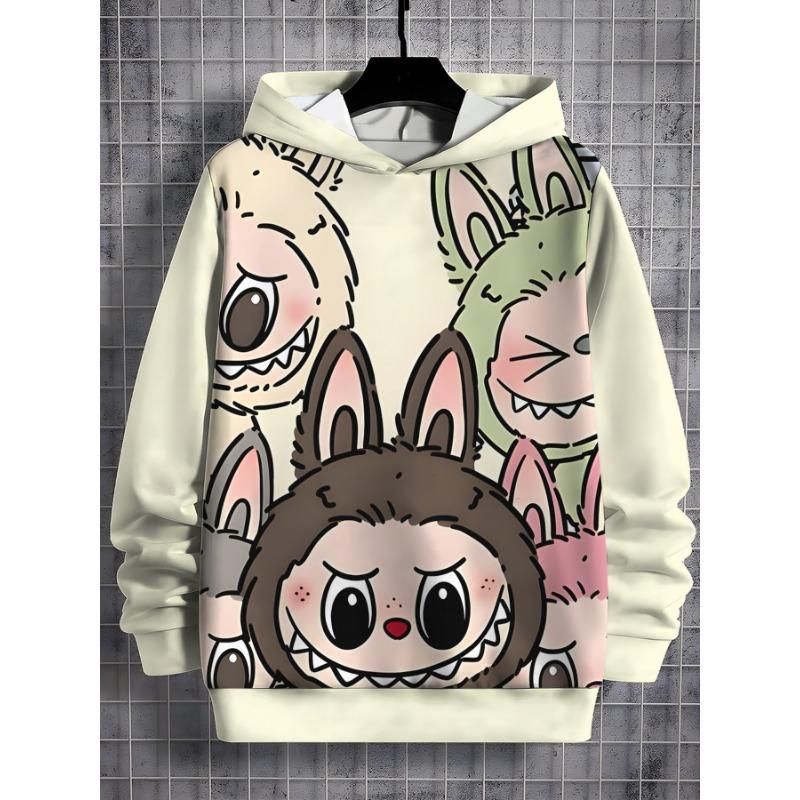 Nuova Felpa Calda LABUBU Stampa 3D Autunno Inverno Maglione Bambino Bambina Maniche Lunghe Pullover Abbigliamento Bambino 140