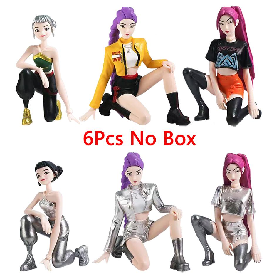 

6Pcs Box Set Action Figure Single Legged Kneeling Posture Toy Rumi Mira Zoey Figurine Doll For Fans Gift Childen PVC Poseable Articulated Scale