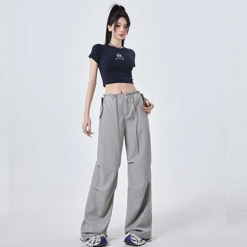 

Loose Waist Casual Pants, Suitable for Women s Summer Wide-leg Pants, Suitable for Women s Summer Quick-drying Pants for Women XL