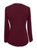 European & American 2025 Autumn/Winter Women's Solid Color Long Sleeve V-Neck T-Shirt
